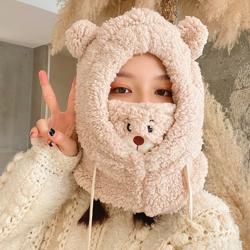 Bear Balaclava™ - Adjustable Fleece Bear Hat